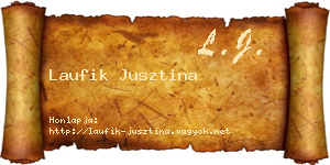 Laufik Jusztina névjegykártya